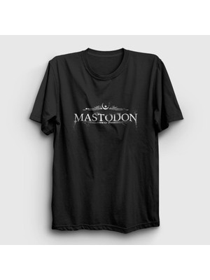 Presmono Unisex Siyah Logo Mastodon T-Shirt