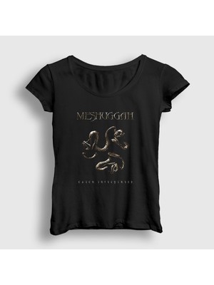 Presmono Kadın Siyah Catch 33 Meshuggah T-Shirt