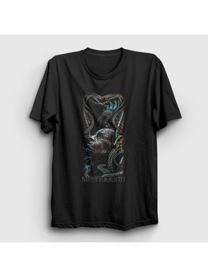Presmono Unisex Siyah Spine Meshuggah T-Shirt