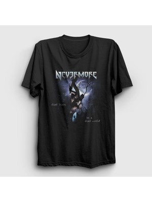 Presmono Unisex Siyah Dead Nevermore T-Shirt