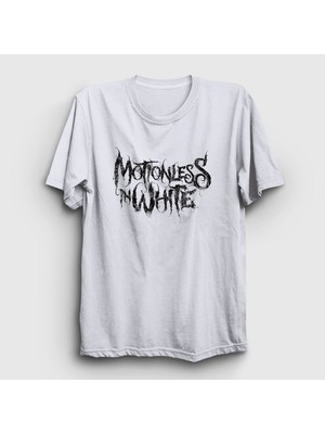 Presmono Unisex Beyaz Logo Motionless In White T-Shirt