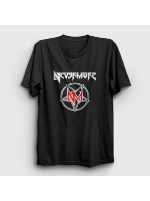 Presmono Unisex Siyah Logo V2 Nevermore T-Shirt