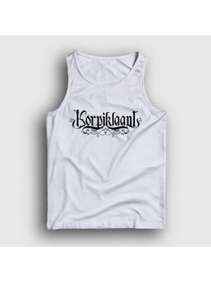 Presmono Unisex Beyaz Logo Korpiklaani Atlet