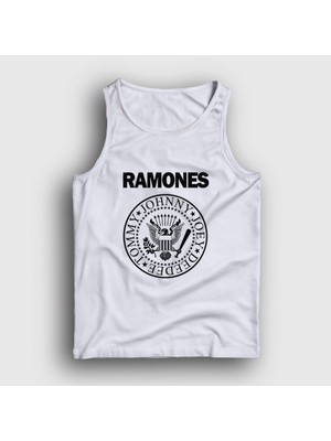 Presmono Unisex Beyaz Logo Ramones Atlet