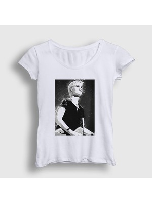 Presmono Kadın Beyaz Dolores O'riordan The Cranberries T-Shirt