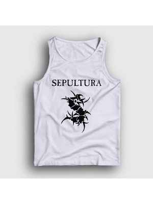 Presmono Unisex Beyaz Logo Sepultura Atlet