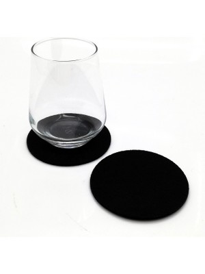 LORA DAVET Bardak Altlığı Keçe YUVARLAK&NBSP;SIYAH&NBSP;61092