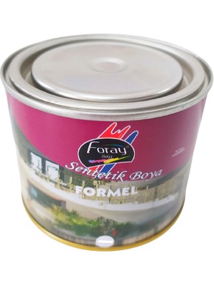 Foray Siyah Sentetik Parlak / Yağlı Boya Yarım Kilo (0,375LT.) Ahşap Metal ve Beton Yüzeyler İçin
