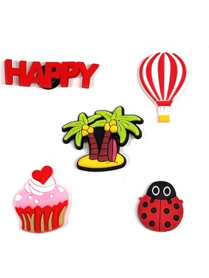 Crocs Terlik Süsü & Renkli Aksesuar 5'li Paket Jibbitz