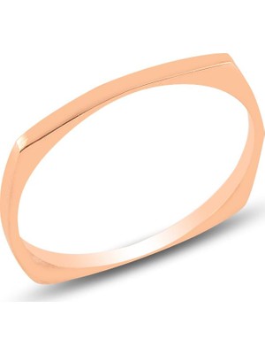 Söğütlü Silver Gümüş Rose Sade Delicate Gümüş Yüzük