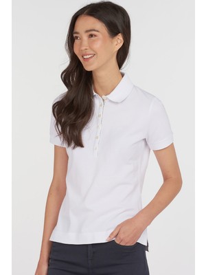 Barbour Portsdown Top Polo Yaka WH13 White