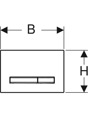 Geberit SIGMA50 Kumanda Paneli, Çift Basmalı (Krom Basma Buton), Beyaz - 115.788.11.2