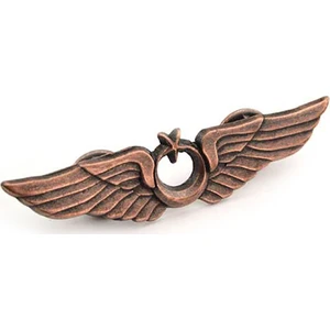 Anahtarlık Sepeti Pilot Bröve Rozet Büyük - Bakır Oksit  - 60 Mm