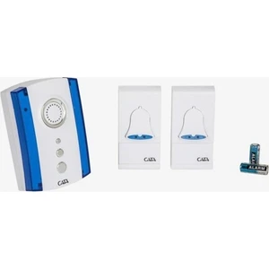 Kablosuz Kapı Zili Çift Uzaktan Kumandalı Wireless Ikili Çağrı Butonu Mavi Cata CT-203