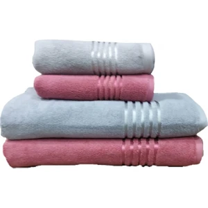 Hamam Takımı Belda Gri Koyu Pembe
