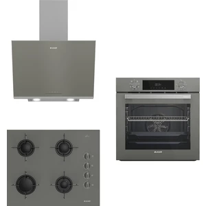 New Grion Tutku 3'lü Gri Cam Ankastre Set (Afc 340 G- Ade 606 G - Ocd T 651 Eg)