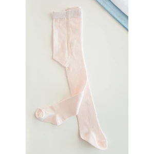 Penye Pembe Kız Çocuk Külotlu Çorap