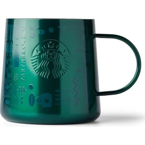 Starbucks®  50. Yıl Özel Seri Kupa - Koyu Yeşil Renkli Paslanmaz Çelik 414 ml