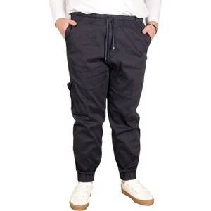 Büyük Beden Erkek Keten Kargo Jogger 21910 Lacivert