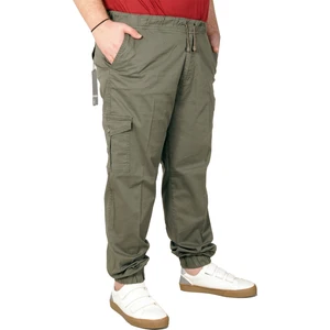 Büyük Beden Erkek Keten Kargo Jogger Valencia 21911 Haki