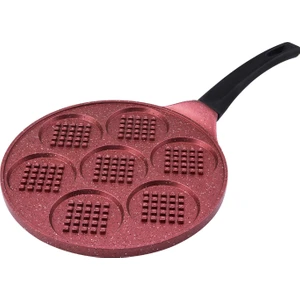 Smile 26 cm Waffle Tava Kırmızı