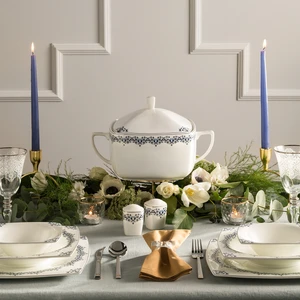 Fine Pearl Shiraz 62 Parça 12 Kişilik İnci Yemek Takımı Kare