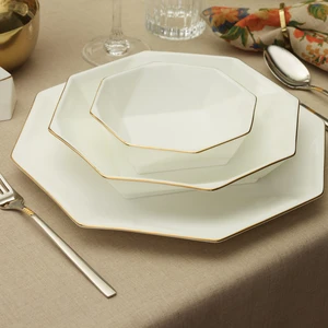 Fine Pearl Extra Quartz 62 Parça 12 Kişilik Yemek Takımı Gold