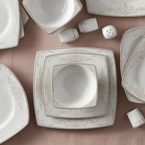 Adelya Fine Cream 60 Parça 12 Kişilik Yemek Takımı