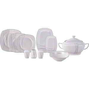 Opal 60 Parça 12 Kişilik Yemek Takımı Kare