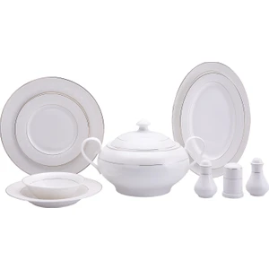 Lillyana New Bone 60 Parça Yemek Takımı Gold