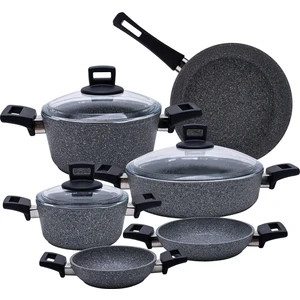 Biogranit Premium Gray Mega 9 Parça Tencere Seti
