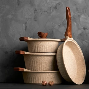 Natureline Wood Stone 7 Parça Tencere Seti