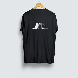 Kedi Çift Tasarımlı T-Shirt
