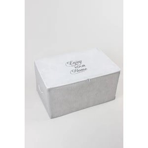 Baskı Detaylı Gri Çizgili 63 x 40 x 34 cm Orta Boy Hurç