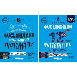 Ankara Yayıncılık 8.Sınıf  Güçlendiren Matematik Soru Bankası & Güçlendiren Deneme Sınavı Seti
