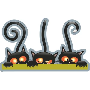 Sticker Atölyesi Halloween Kedi Sticker - 17260