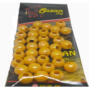 Sr Sazanrig Koyu Sarı Janjan Boncuk 11 mm (Geniş  Delik)