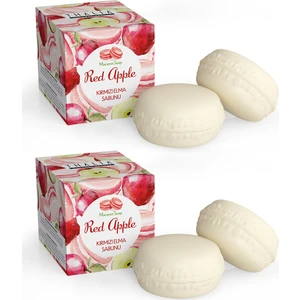 Kırmızı Elma Macaron Sabunu - 100 gr x 2 Adet