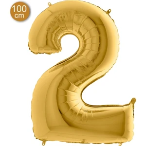 Rakam Balon Folyo 100 cm Gold 2