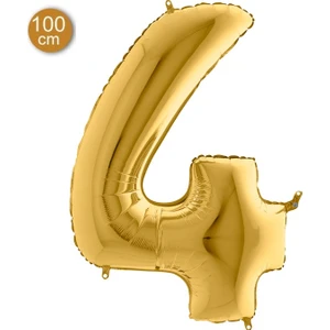 Rakam Balon Folyo 100 cm Gold 4