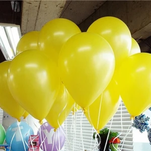 Sarı Metalik Balon 10 Adet