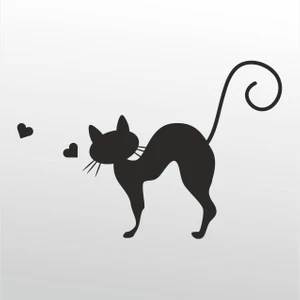 Folyo Sticker Kedi 110 30 cm Uzunluk Dekoratif Sticker