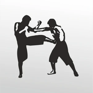 Folyo Sticker Dövüş 50  cm Uzunluk Dekoratif Sticker