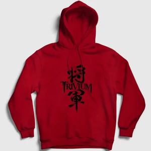 Unisex Kırmızı Shogun Trivium Kapüşonlu Sweatshirt