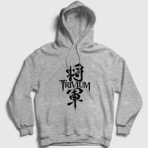 Unisex Gri Shogun Trivium Kapüşonlu Sweatshirt