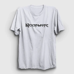 Unisex Beyaz Logo Nevermore T-Shirt