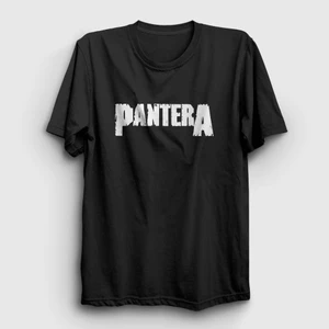 Unisex Siyah Logo Pantera T-Shirt