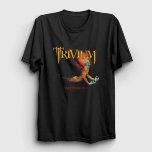 Unisex Siyah Ascendancy Trivium T-Shirt