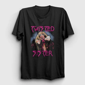 Unisex Siyah Twisted Sister T-Shirt
