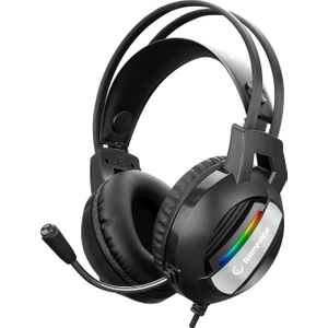 RM-K71 3,5 mm + USB Rainbow Mikrofonlu Oyuncu  Kulaküstü Kulaklık Siyah
